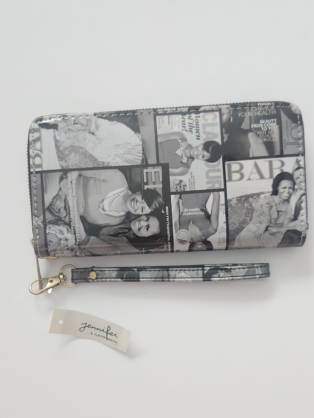 Michelle Obama Magazine Cover Collage  Printed Wallet, NWT